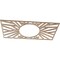 Ekena Millwork Hoover Wood Fretwork Pierced Ceiling Medallion, Red Oak, 34"W x 17"H x 12 5/8"ID x 3/8"T CMWP34X17X0375HORO - alternate 5